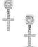 Image #1 - Montana Silversmiths Women's Star Lights Faith Cross Earrings, Silver, hi-res