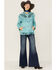 Double D Ranch Women's Outside Boys Jacket, Turquoise, hi-res