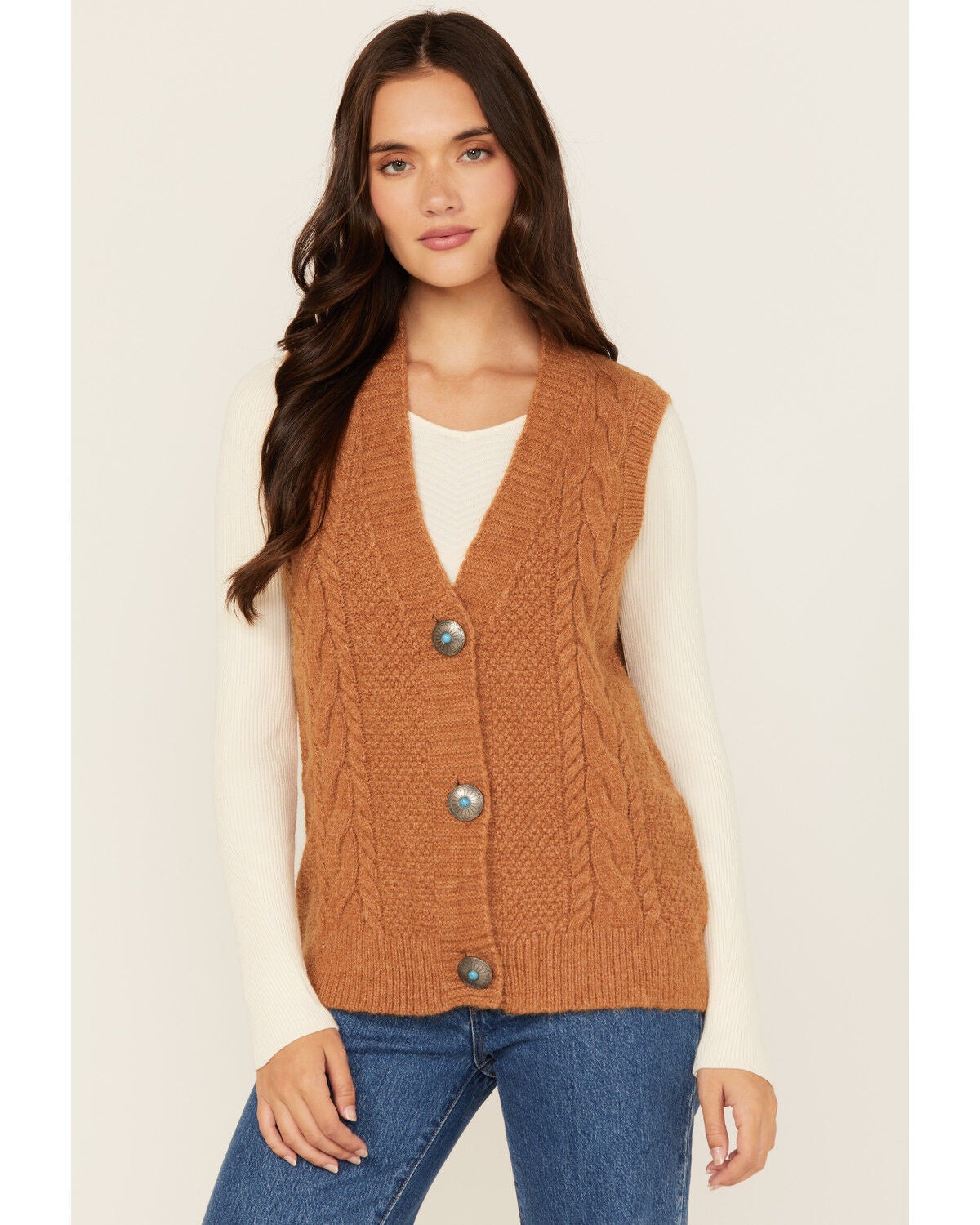 Cotton Rye Women's Novelty Pun Cable Knit Vest Sheplers