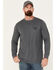 Image #1 - Cody James Men's FR Long Sleeve Graphic Work T-Shirt , Charcoal, hi-res