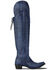Image #2 - Lane Women's Lexington Over The Knee Corset Western Boots - Snip Toe, Navy, hi-res