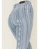 Shyanne Women's High Rise Super Flare Southwestern Laser Print Denim Jeans, Light Wash, hi-res