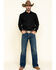 Gibson Men's Basic Solid Long Sleeve Pearl Snap Western Shirt, Black, hi-res