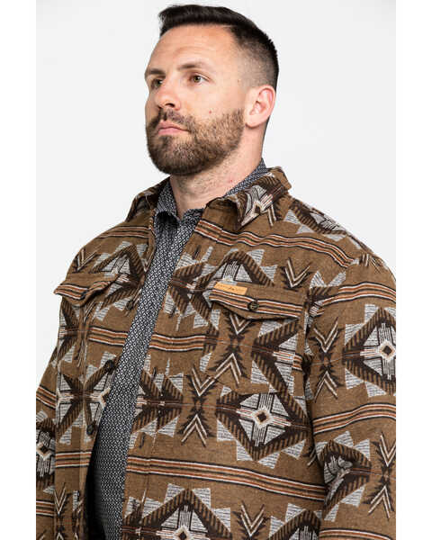 Image #5 - Powder River Outfitters Men's Southwestern Jacquard Shirt Jacket , Brown, hi-res