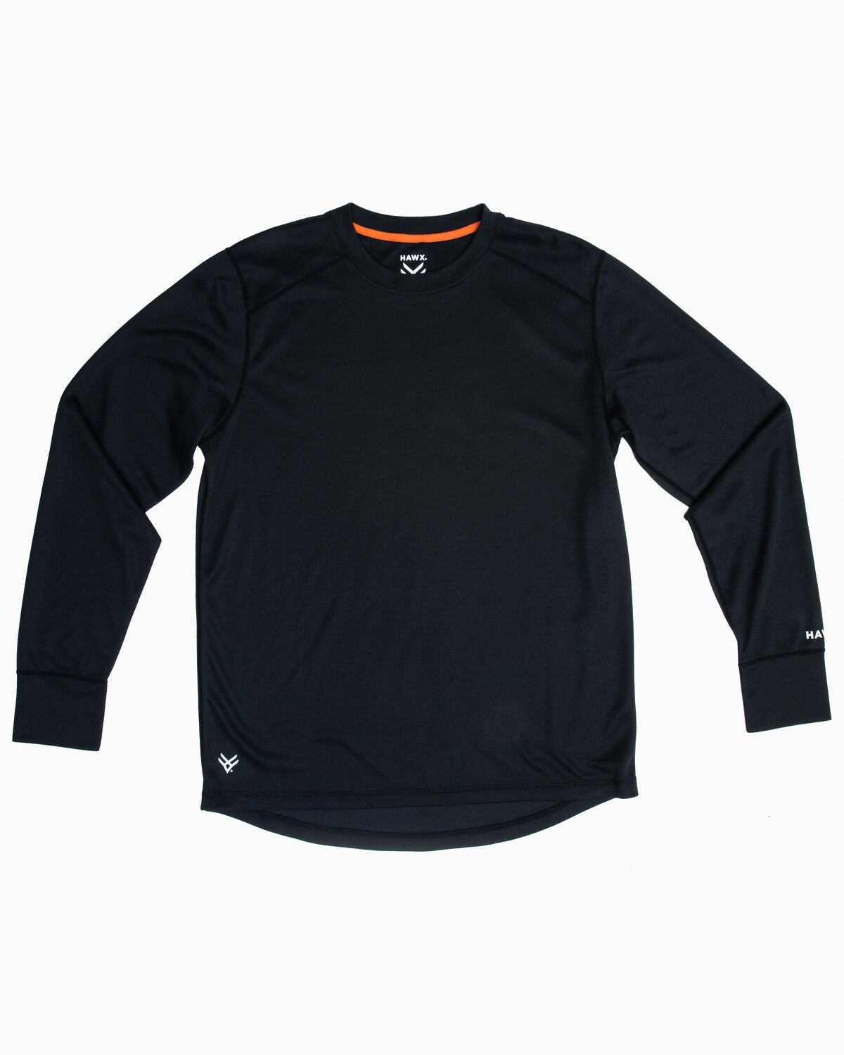 Hawx Men's Black Mid-Weight Base Layer Thermal Long Sleeve Work Shirt - Tall, Black, hi-res