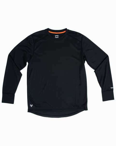 Image #1 - Hawx Men's Black Mid-Weight Base Layer Thermal Long Sleeve Work Shirt - Tall , Black, hi-res