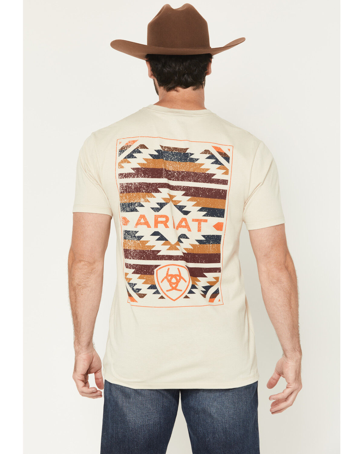Image #1 - Ariat Men's Tapaz Zapoteco Short Sleeve Graphic T-Shirt, Natural, hi-res