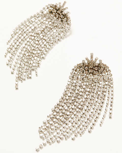 Image #2 - Wonderwest Women's Karlie Cluster Chandelier Earrings, Silver, hi-res