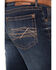 Image #4 - Rock 47 by Wrangler Men's Duval Dark Wash Slim Bootcut Stretch Jeans, Dark Wash, hi-res
