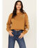 Cleo + Wolf Women's Wildflower Washed Cropped Sweatshirt , Bronze, hi-res