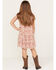 Image #4 - Shyanne Girls' Floral Printed Ruffle Mini Dress, Cream, hi-res