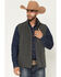Image #1 - Ariat Men's Americana Logo Concealed Carry Softshell Vest, Charcoal, hi-res
