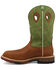 Image #3 - Twisted X Men's 12" Western Work Boots - Composite Toe, Green, hi-res