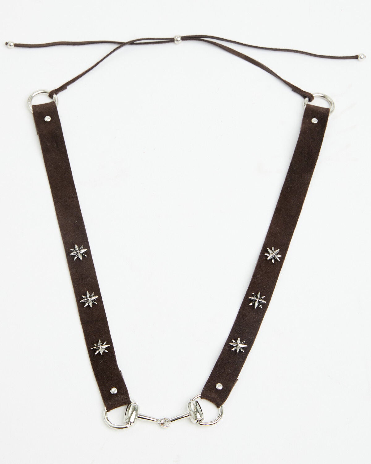 Image #3 - Shyanne Women's Snaffle Bit and Stars Suede Hatband, Brown, hi-res