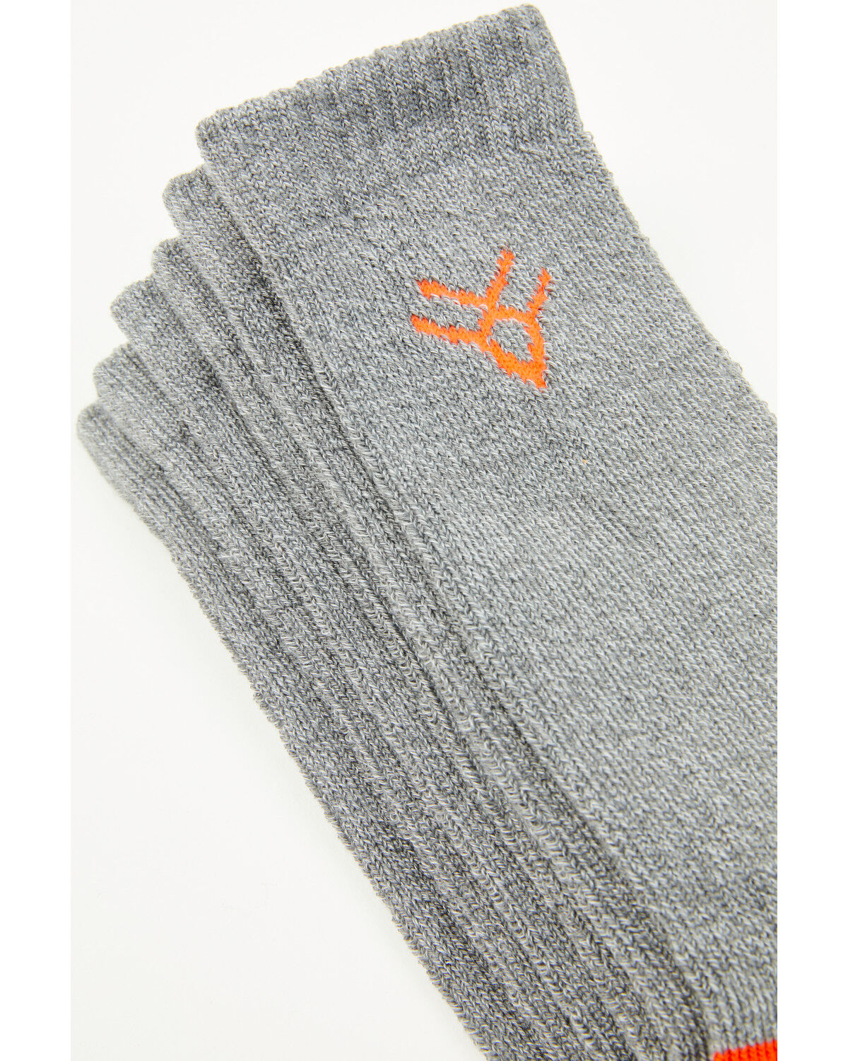 Image #2 - Hawx Men's Steel Toe Crew Socks - 3 Pack, Grey, hi-res