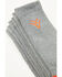 Image #2 - Hawx Men's Steel Toe Crew Socks - 3 Pack, Grey, hi-res
