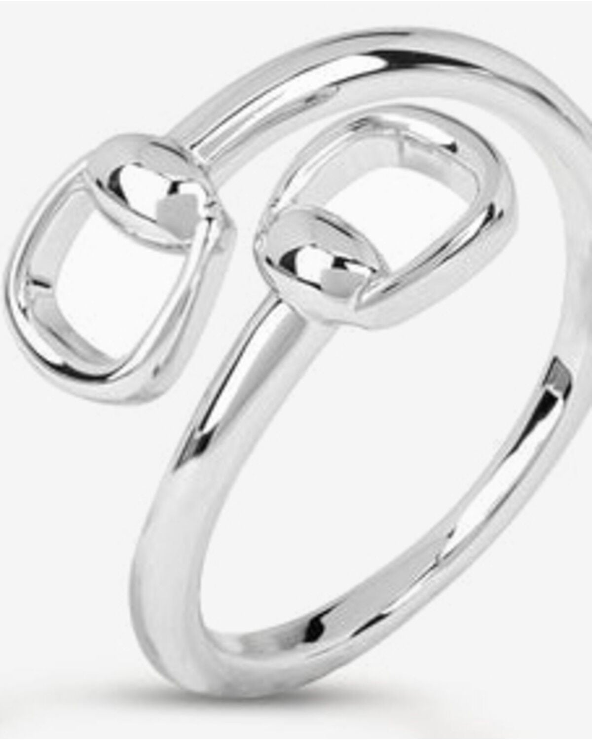 Image #1 - Equestrian Jewelry by Kelly Herd Women's Size 8 Snaffle Bit Ring, Silver, hi-res