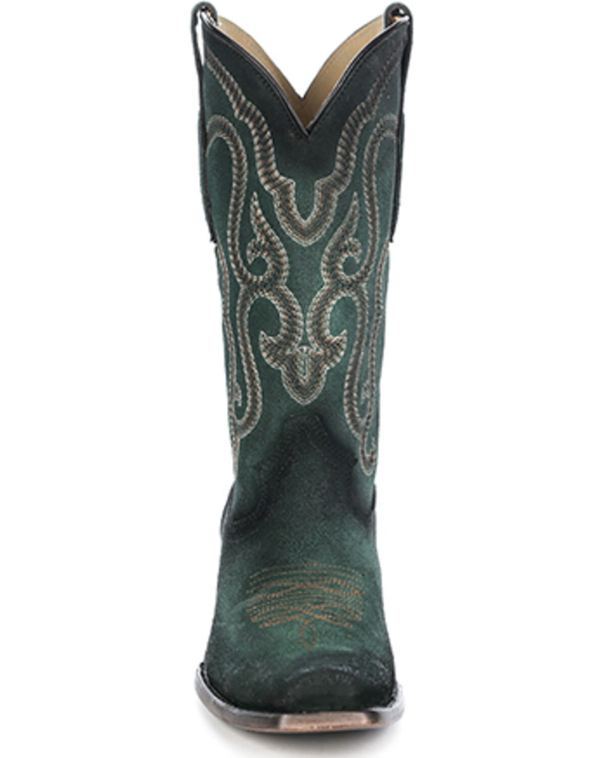 Image #3 - Corral Men's Roughout Embroidered Western Boots - Square Toe, Dark Green, hi-res
