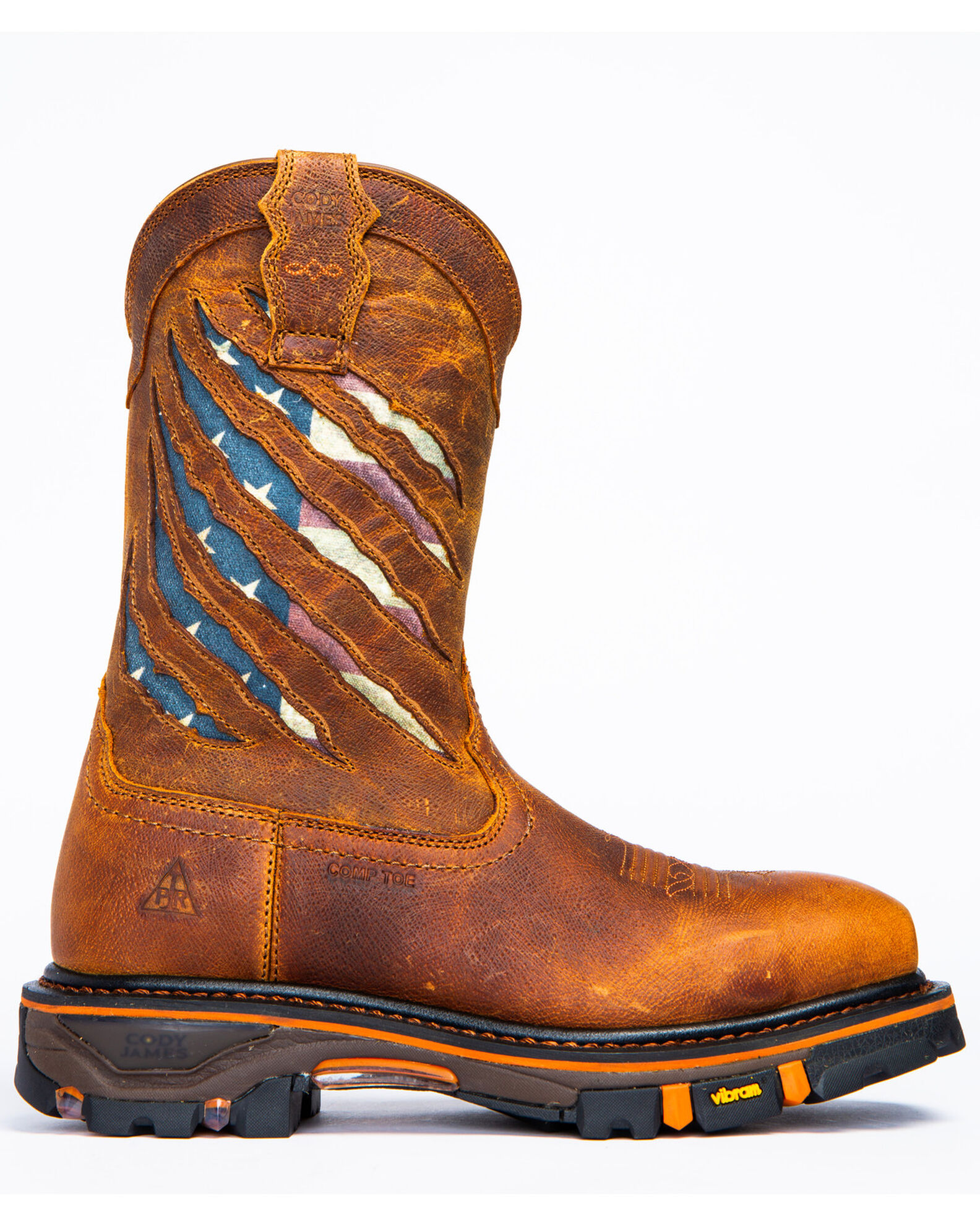 Cody James Men s Flag Western Work Boots Nano Composite Toe
