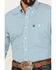 Image #3 - George Strait by Wrangler Men's Plaid Print Long Sleeve Button-Down Western Shirt, Aqua, hi-res