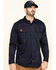 Image #1 - Hawx Men's FR Long Sleeve Button-Down Work Shirt, Navy, hi-res