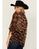 Image #4 - Shyanne Women's Horse Print Chiffon Short Kimono, Dark Brown, hi-res