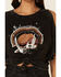 Image #3 - White Crow Women's Night Rainbow Dolly Quote Cold Shoulder Top, Black, hi-res