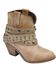 Corral Women's Studded Strap Booties - Round Toe, Tan, hi-res