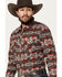 Image #2 - Rock & Roll Denim Men's Southwestern Print Long Sleeve Snap Stretch Western Shirt, Multi, hi-res