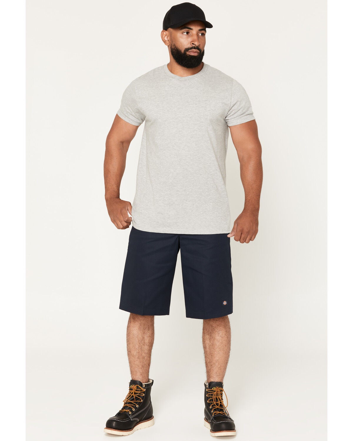 Image #1 - Dickies Men's Loose Fit Flat Front Work Shorts, Navy, hi-res