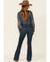 Image #2 - Kimes Ranch Women's Dark Wash Lola Raw Trousers, Blue, hi-res