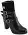 Image #1 - Milwaukee Leather Women's Block Heel Triple Strap Riding Boots - Round Toe, Black, hi-res