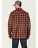 Image #4 - Hawx Men's FR Plaid Print Long Sleeve Button-Down Work Shirt , Red, hi-res