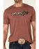 Image #3 - Wrangler Men's Heather Burgundy Steel Logo Short Sleeve T-Shirt , Red, hi-res