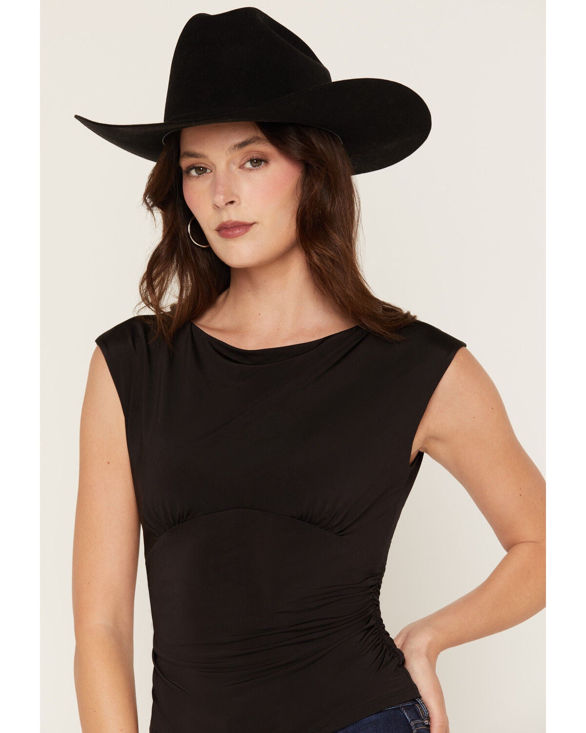 Image #2 - Originality Women's Boat Neck Empire Seam Top, Black, hi-res