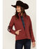 Image #1 - Shyanne Women's Kalo Embroidered Softshell Jacket, Brick Red, hi-res