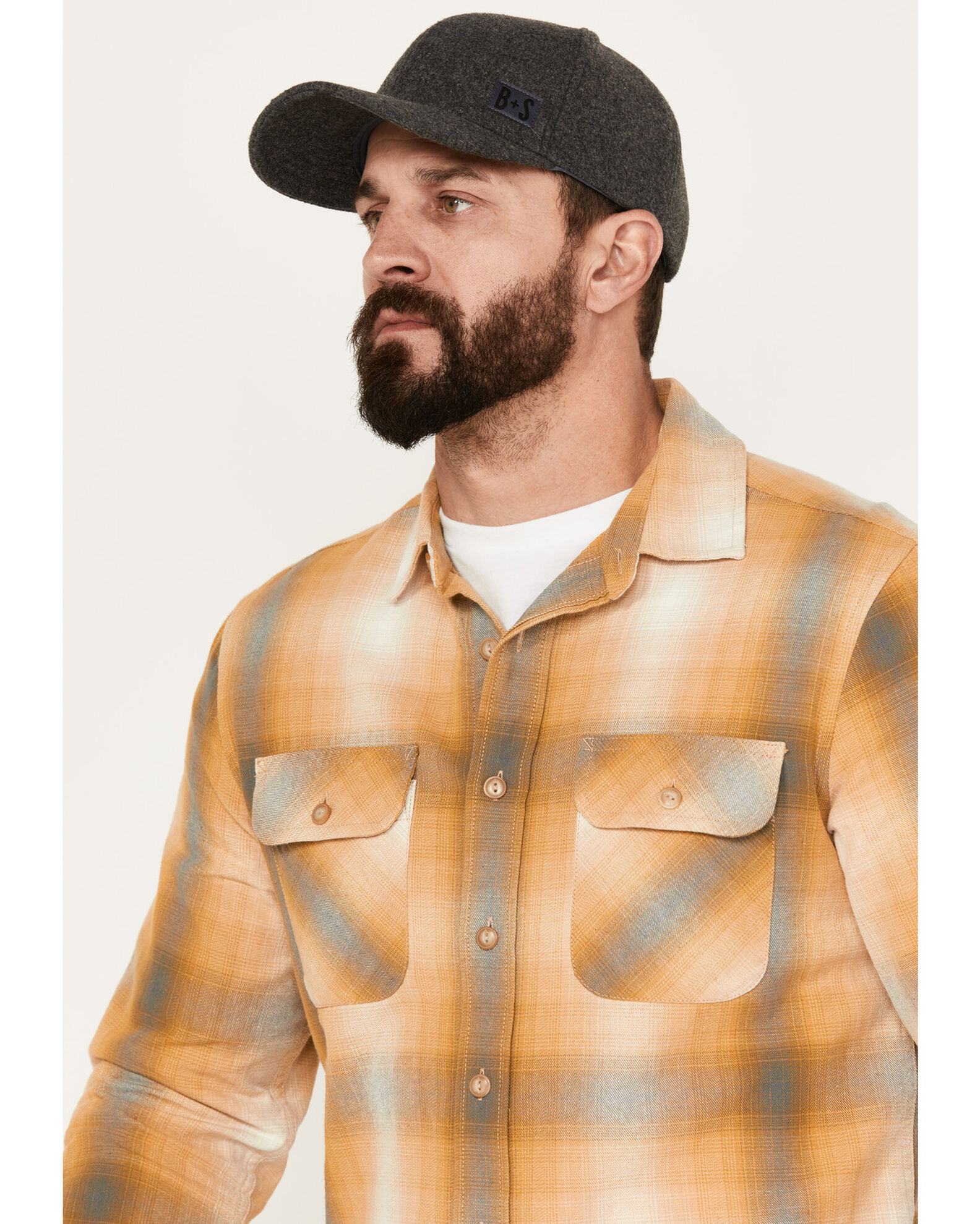 Image #2 - Pendleton Men's Beach Shack Plaid Print Long Sleeve Button Down Western Shirt, Lt Brown, hi-res