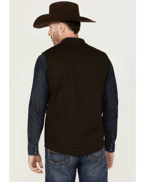 Image #4 - Cinch Men's Wool Canvas Reversible Zip-Front Vest , , hi-res