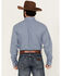 Image #4 - Wrangler Men's Striped Geo Print Long Sleeve Button-Down Western Shirt, Blue, hi-res