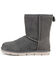 Image #3 - Superlamb Women's Argali 7.5" Suede Leather Pull On Casual Boots - Round Toe , Charcoal, hi-res