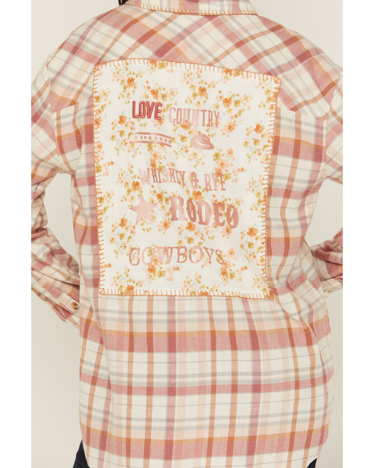 Image #4 - Evergreen Women's Plaid Print Long Sleeve Button-Down Flannel Shirt, Pink, hi-res