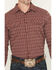 Image #3 - Gibson Trading Co Men's Buckshot Striped Print Long Sleeve Snap Stretch Western Shirt, Burgundy, hi-res