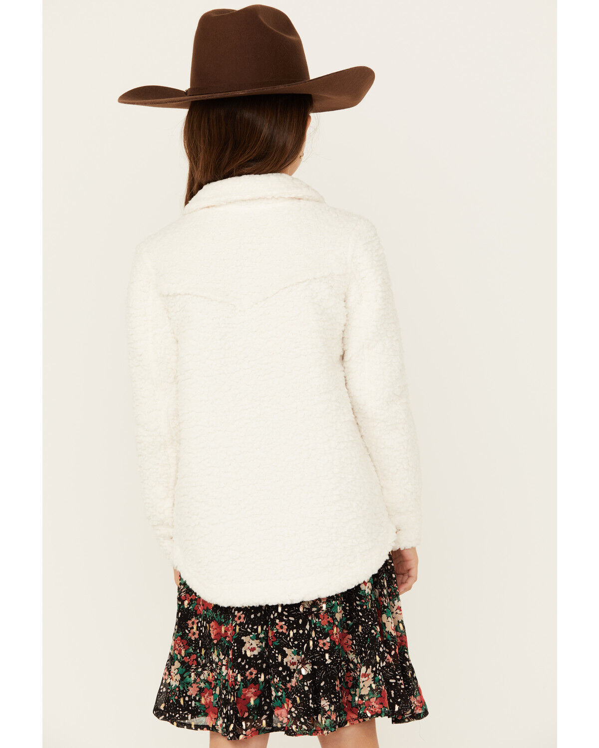 Image #4 - Shyanne Girls' Velma Sherpa Shacket, Cream, hi-res