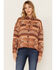 Image #1 - Rock & Roll Denim Women's Southwestern Print Button-Down Shacket, Camel, hi-res