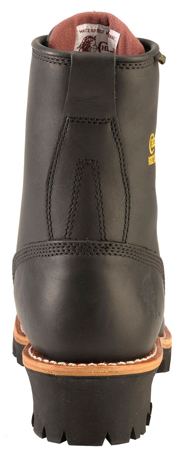 Image #7 - Chippewa Women's Oiled Waterproof & Insulated Logger Boots - Steel Toe, Black, hi-res