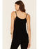 Panhandle Women's Lace Trim Crinkle Inset Cami , Black, hi-res