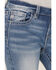Image #2 - Miss Me Girls' Medium Wash Fleur de Lis Pocket Flare Stretch Denim Jeans, Blue, hi-res