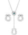Image #2 - Montana Silversmiths Women's Infinite Luck Turquoise Stone Earring & Necklace Set - 2-Piece, Silver, hi-res