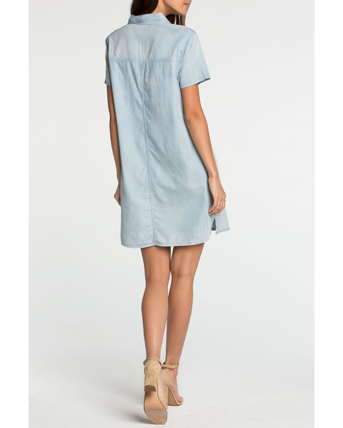 light blue embroidered dress