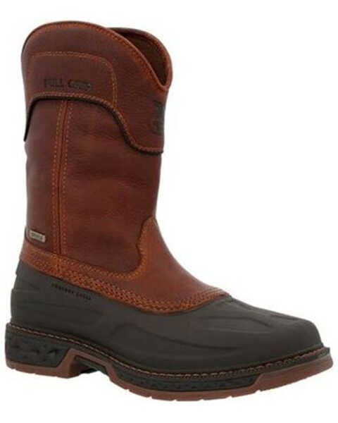 Georgia Boot Men's Carbo-Tec Waterproof Western Work Boots - Soft Toe, Brown, hi-res